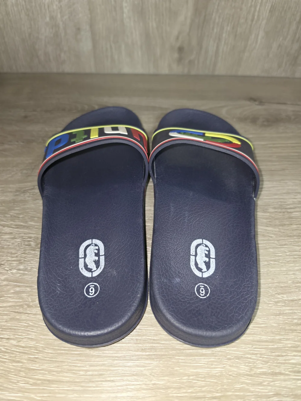 Ecko Unltd. Kids Navy Slides Multicolor Boys Size 6